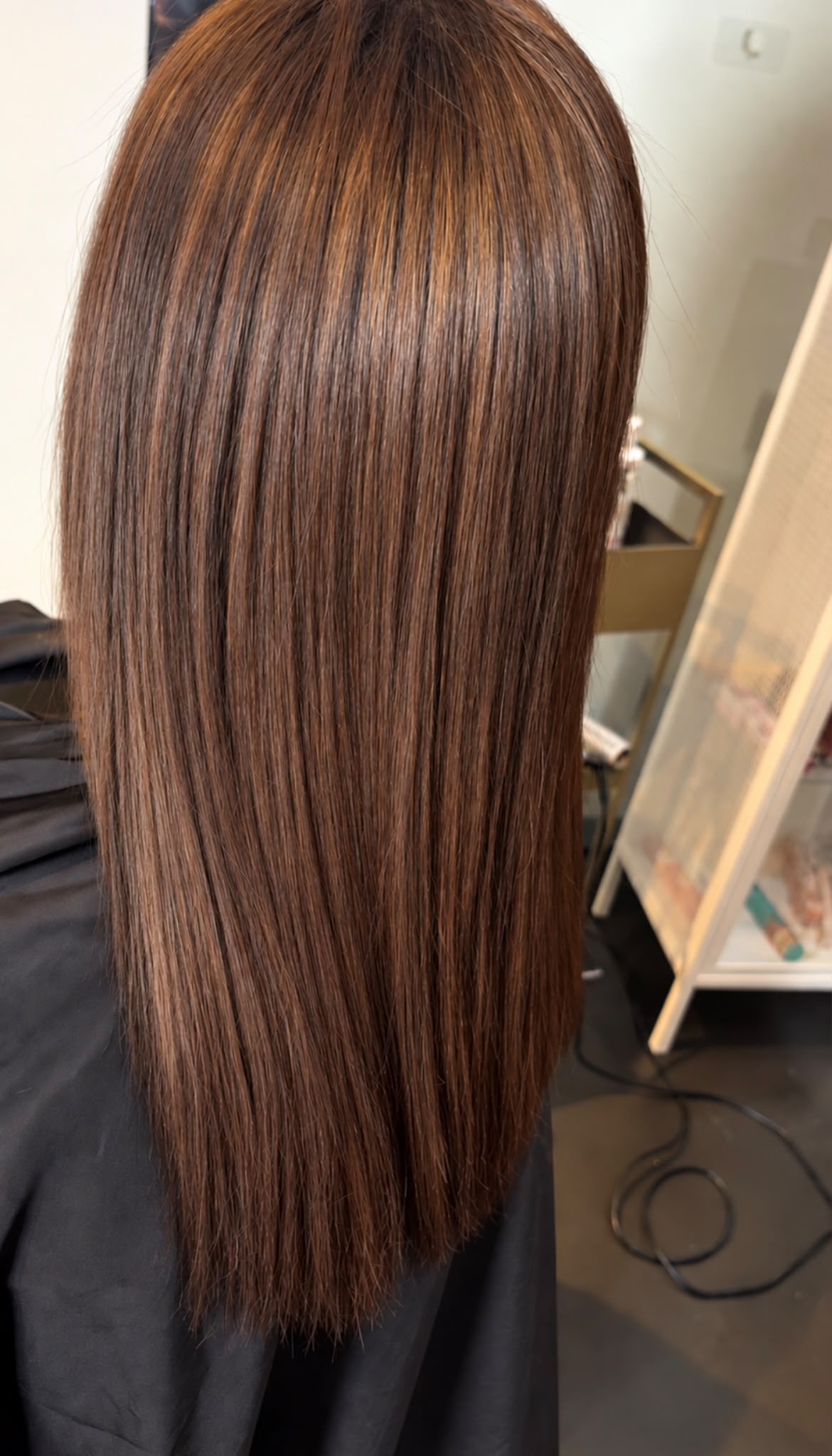 Cheveux après un soin botox capillaire